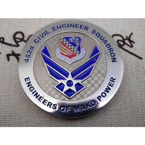 Cheap Custom coin low price Silver plating coin badge hot sales us Military coin medal Top sale cheap special design coin badge