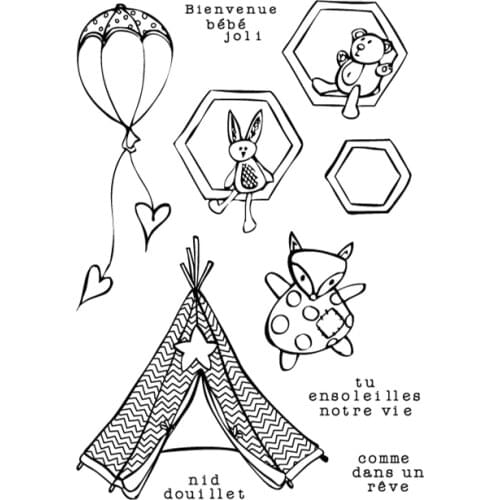 French stamp Clear Stamp for Scrapbooking Transparent Silicone Rubber DIY Photo Album Decor 0634