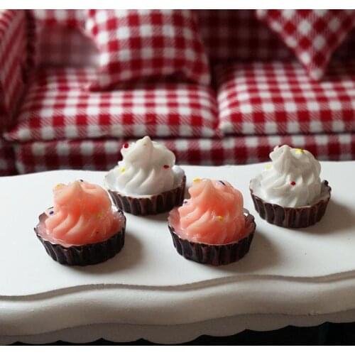 G05-X4641 children baby gift Toy 1:12 Dollhouse mini Furniture Miniature rement Cream cups ice cream 4pcs/set