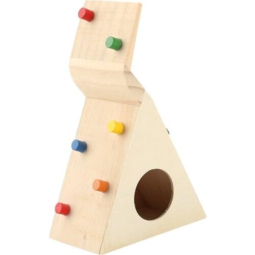 Hamster Exercise Toy Creative Wooden Hamster Hideout House Hamster Climbing Toy for Pets Chinchilla Guinea Pig