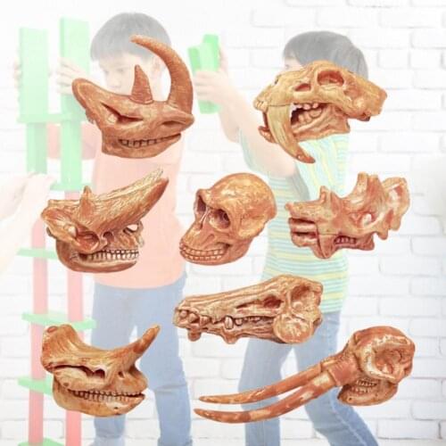 Dinosaur Skull High Simulation Aquarium Decor Plastic Fossil-Teaching Skeleton Model Collectors Educational toys Kids Montessori