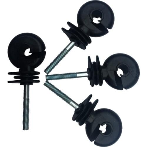 50pcs Electric Fence Insulators Screw In Post Wire Stable and Easy To Twist Electric Fence Ring Insulator Guardian Small Animals