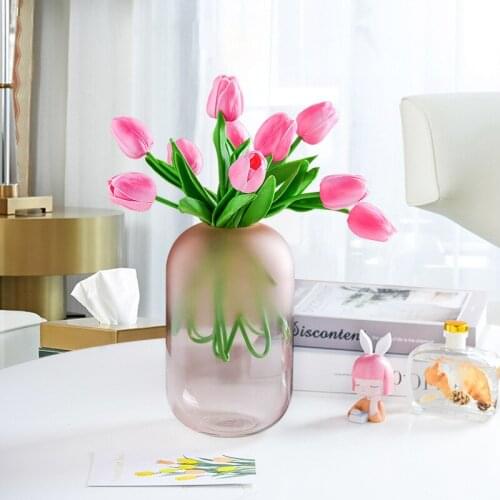 Creative Simple Gradient Vase Home Furnishing Living Room Room Decoration Tulip Flower Arrangement Bouquet