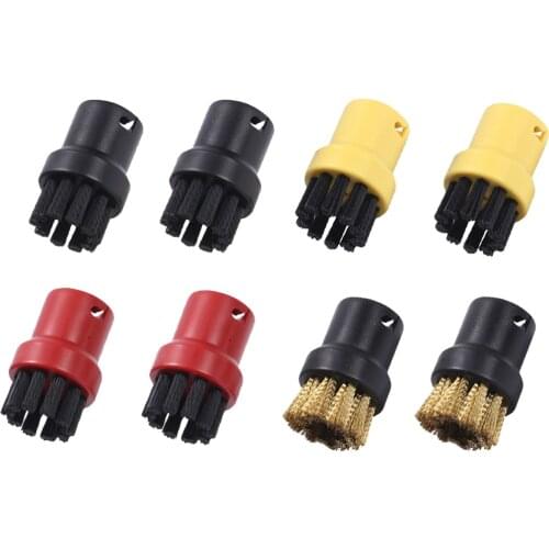 2Pcs/Set Round Brush For Karcher SC1 SC2 SC3 SC4 Steam Cleaning Brush Copper Brushes Adapter Attachment Home Cleaning Nozzle