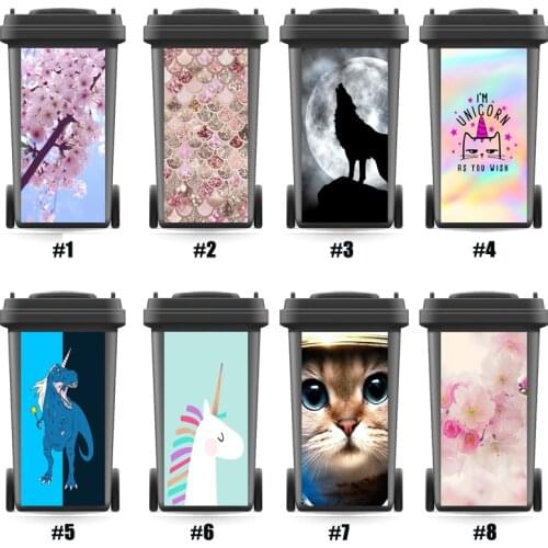 Rubbish Bin Sticker Creative Wallpaper mural Wall Print Decal Removable Photo self adhesive Gift Home Art Kitchen Accessorries