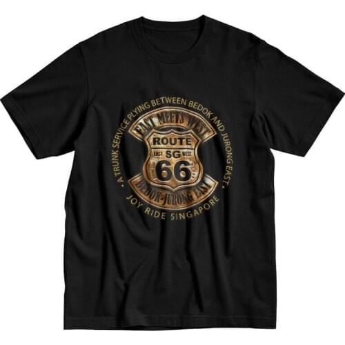 Grunge Historic Route 66 T Shirt Men Short Sleeves Pure Cotton T-shirt Retro Mother Road America Highway Tees Fashion Tshirts