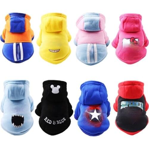 Pet Two-legged Dog Clothes In Autumn and Winter ,Cartoon Fleece Warm Dog Cat Big Eared Hoodie Coat,Pet Clothes Coat Dog Costume