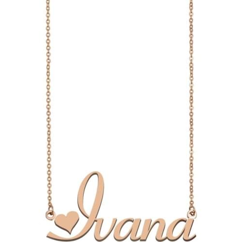 Ivana Name Necklace , Custom Name Necklace for Women Girls Best Friends Birthday Wedding Christmas Mother Days Gift