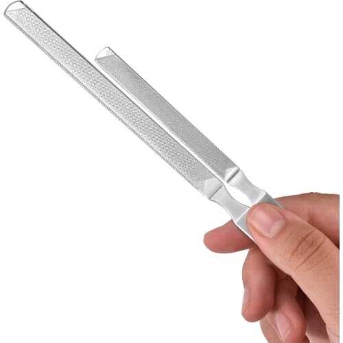 Stainless Steel Nail Art File Rod Double Sides Buffer Grinding Finger Cuticle Remover Polish Acrylic Gel Manicure Pedicure Tools