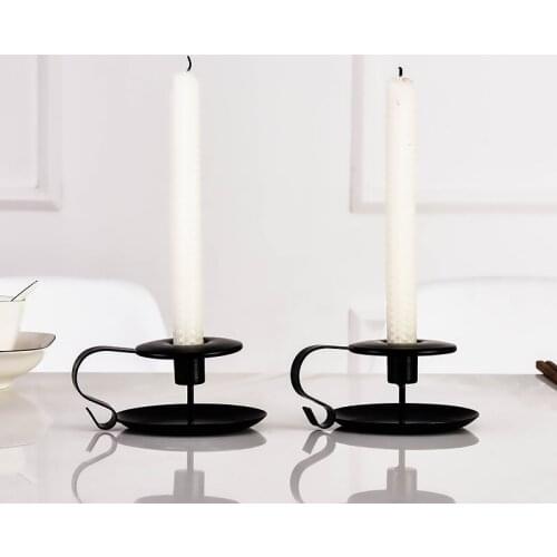 Tealight Candle Holders Wedding Vintage Iron Stand Column Minimalist Candle Holder Europe Mumluk Decoration De Table AD50CH