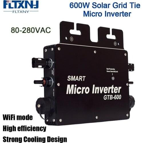 FLTXNY 600W 24V 36V Solar On Grid Portable Inverter MPPT Pure Sine Wave Convertor 110V 220V AC Smart WIFI Mode