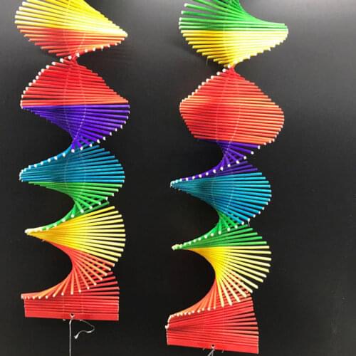 2021 Rainbow Wind Spinner Mobile Chime Lawn Wind Spiral Party Home Decor Colorful Rainbow DIY Outdoor Garden Ornament Hot Sale