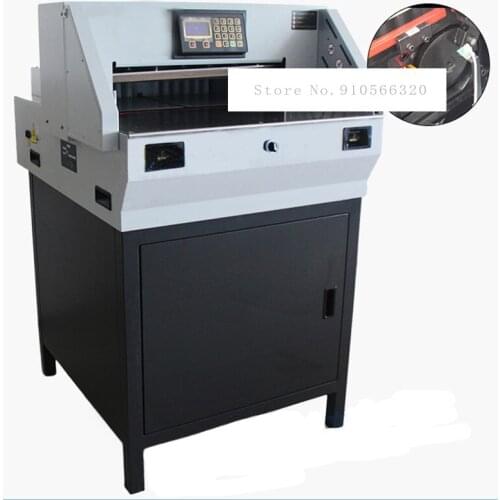 E490R Electric Paper Cutter, Paper Cutter, Automatic Paper Cutter, Double Pole Oblique Knife, Silent High Speed Cutting 8cm