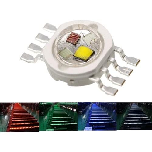 5PCS 45MIL RGBW LED Diode 8pins High Power LED Chip 4W-12W Colorful four core sources DIY for LED Stage lighting beads