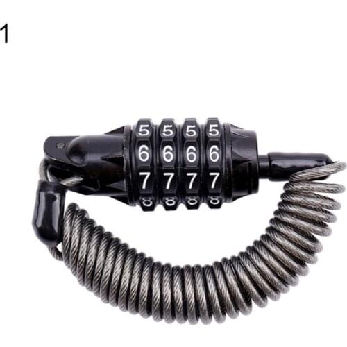 Bicycle alarm Multifunctional car lock Bicycle electric car anti-theft chain 4-digit password anti-theft safety padlock