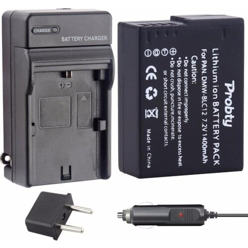 1pcs PROBTY DMW-BLC12 DMW BLC12 Battery + Charger kit for Panasonic DMC GH2 G5 G6 V-LUX4 DMC-GH2 FZ1000 FZ200 DMC-G7 DMC-G85