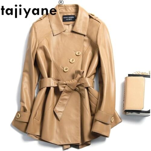 Clothes Leather Real for Women Ladies 2021 Woman Genuine Sheepskin Jackets Female Long Coat Cloth Cuero Genuino TN701