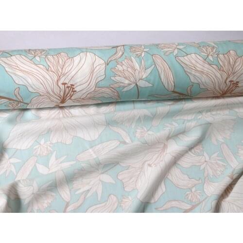 1 meter X 1.45 meter Vintage Dress Shirt Fabric Soft Viscose Rayon Cotton Material Summer