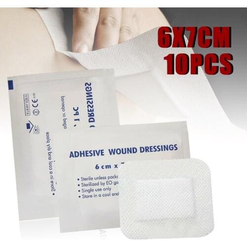 10pcs Self Adhesive Bandage Wound Dressing Breathable First Aid Emergency Bandage Pad Plasters Non-woven Large