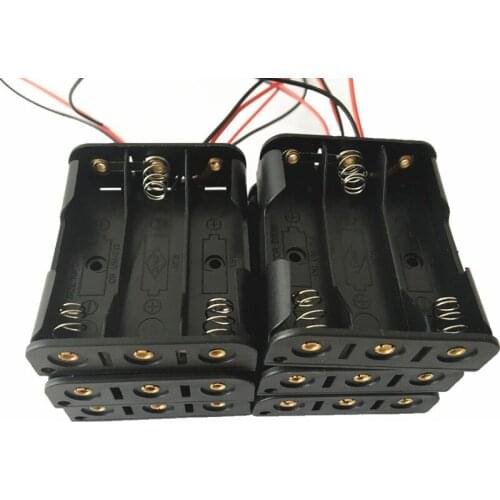500pcs/lot MasterFire 3 x 1.5V AA Batteries Cover Shell Case Battery Holder 3 pack AA Batteries Storage Box with wires