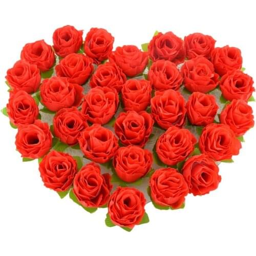 Lot 70pcs Mini Silk Artificial Rose Flowers For Wedding Car Decoration DIY Wreath Decorative Valentine Day Fake Flowers