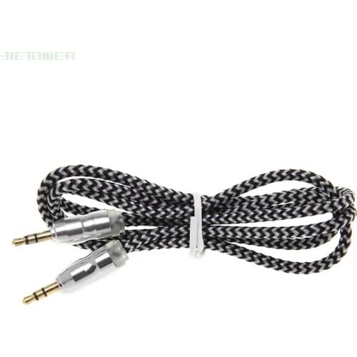 Jack Audio Cable 3.5 mm to 3.5mm Aux Cable Male to Male Kabel Gold Plug Car Aux Cord for iphone 7 Samsung for speaker 100pcs/lot