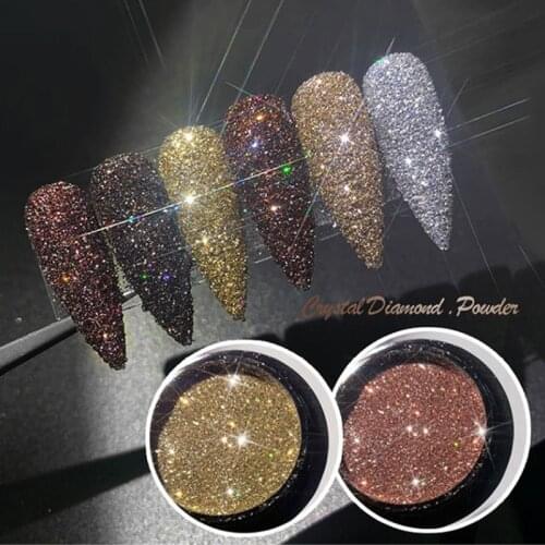 Shiny Acrylic Powder Carving Crystal Polymer 3D Nail Art Crystal Powders Gel Tips Builder For Nails
