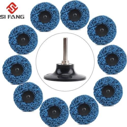 25mm/50mm/75mm Quick Change Roloc Easy Strip Discs +1Pack 1/4inch Holder for Removes Rust, Strips Paint, Cleans Welds