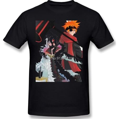 Men D.Gray Man HALLOW Allen Walker Anime Black T-Shirt Laven Cotton Tees Harajuku TShirt Streetwear