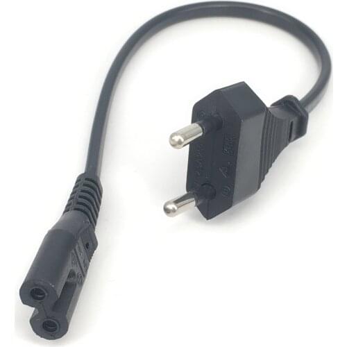 IEC 320 C7 Figure 8 To EU 2 Prong Plug AC Power Cord 30cm/50cm Copper Power Cable 2.5A 250V