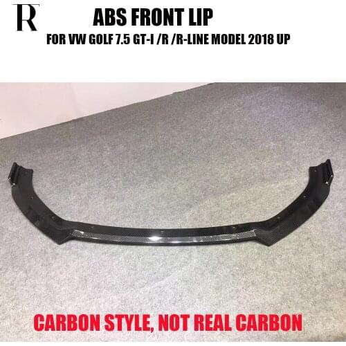 MK7.5 Carbon Style ABS Car front Lip Chin Spoiler for Golf 7.5 GT-I & R & R-line 2018 up ( Not fit MK7 and Standard mk7.5 )