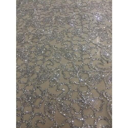 African net lace for women dress New Arrival SYJ-62438 african Tulle lace fabric with glitter