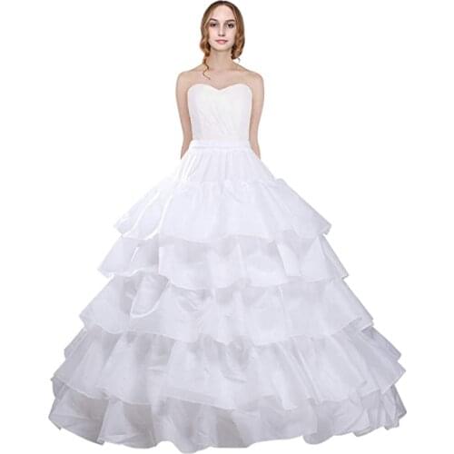 Fashionable Cute New Style Underskirt Bridal Petticoat Ball Gown Petticoat Tulle, White, Size One Size