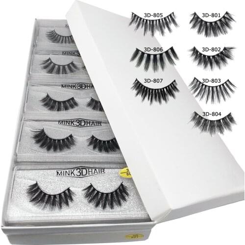 Wholesale mink eyelashes 20/30/50/100 pairs 3D mink lashes bulk eyelash extension natural false eyelashes makeup Long Eye