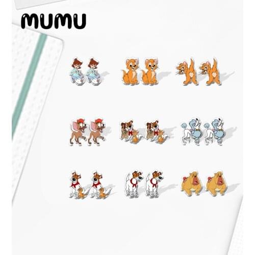 2021 New Oliver and Company Stud Earring Cute Epoxy Jewelry Resin Acrylic Earrings Handmade Gifts Fan