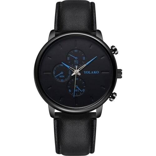 New Fashionable Men Wristwatch Relogio Masculino Leather Strap Watch for men luxury casual Best Selling Dropshipping Product