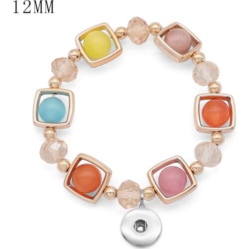 New Fashion 12mm Snap Button Bracelet DIY Jewelry KB008