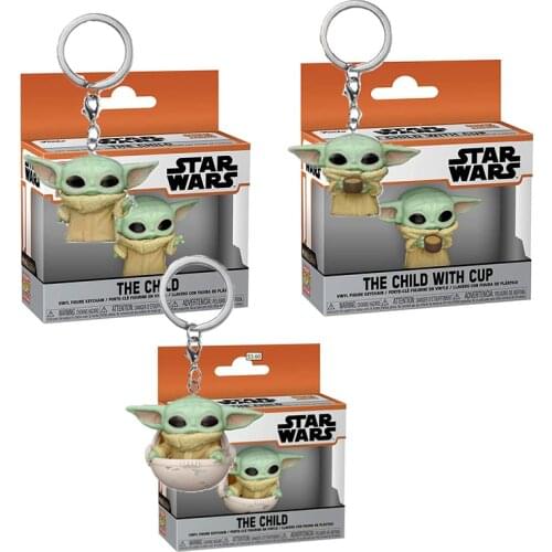 FUNKO Hot Starwars Mandalorians THE CHILD Vinyl Figure Toys Action THE CHILD Figure Toys Keyrings Keychain Toys Gifts POP