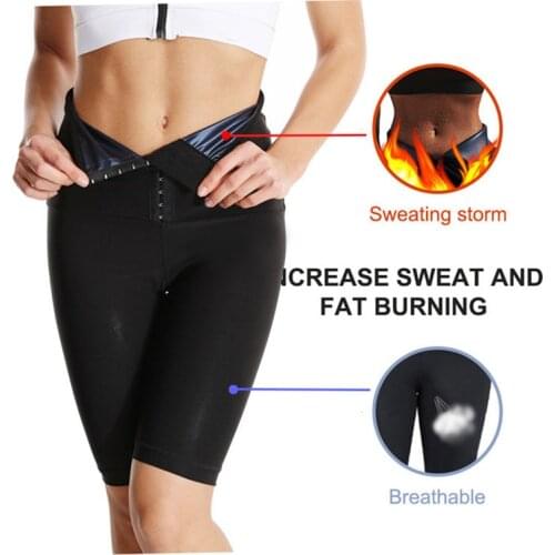 Gym Short Women Hot Body Fat Burning Sweat Shaper High Waist Workout Tights Pants Shapewear Effect Slimming Sports Pant