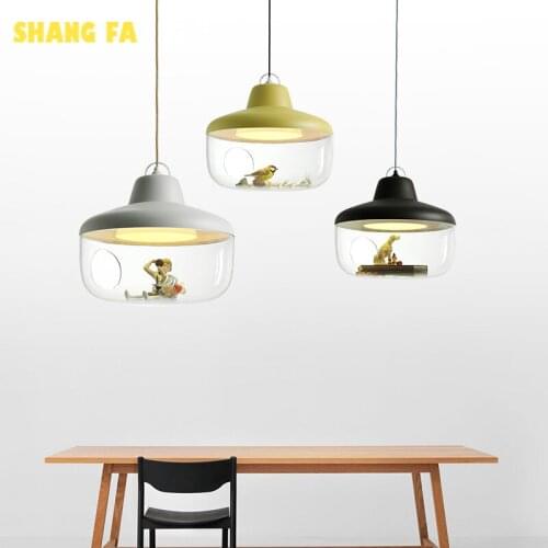 Glass Nordic Modern Pendant Lamp Dinning Room Bar Cafe Loft Vintage Light Hanging Lights Industrial Lighting Fixtures LED