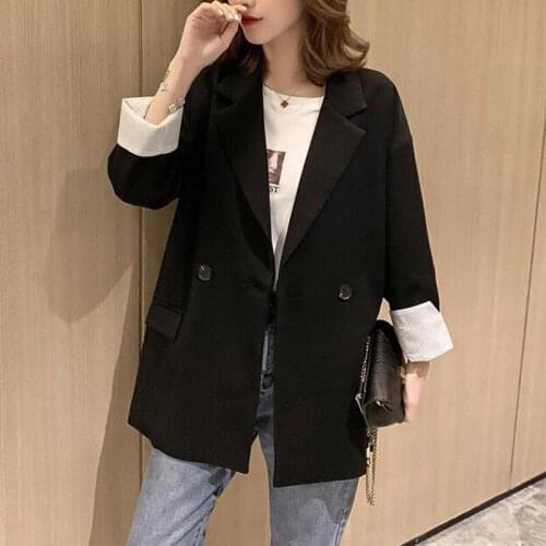 Suit Jacket Women Female 2019 Blazer Basic Coat Oversized Plus size Outwear Spring Casacos Femininos Lady Elegant Casual Clothes
