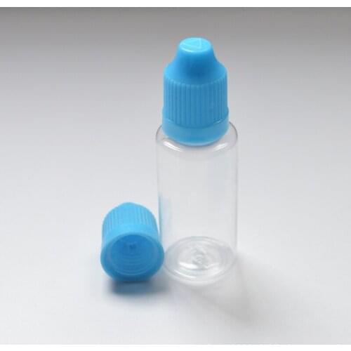 100pcs Empty 20cc Clear Dropper Bottle Hard PET 20ml Plastic Bottles With Childproof Cap E Liquid Needle Vial
