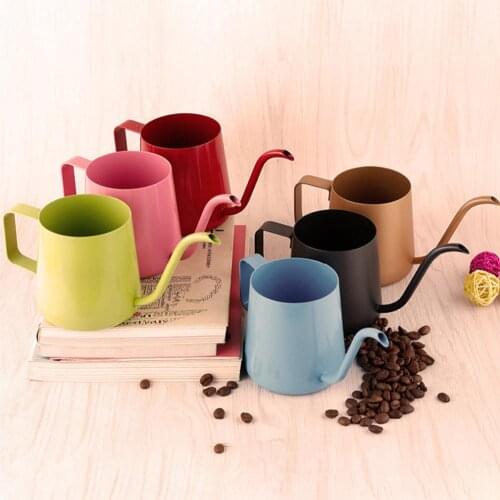 350ml Stainless Steel Hangers Long Narrow Spout Coffee Pot Drinks Coffee Tea Kettle Pod Blunt Pour Over Gooseneck Kettles Pots