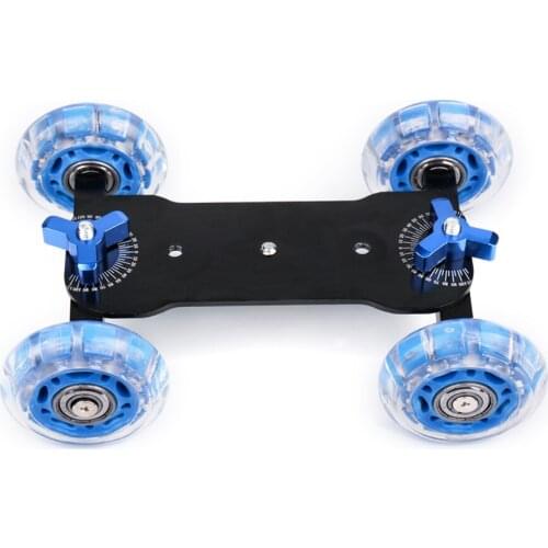 4 Wheel Desktop Vedio Rail Track Slider Dolly Car for DSLR Camera Camcorder