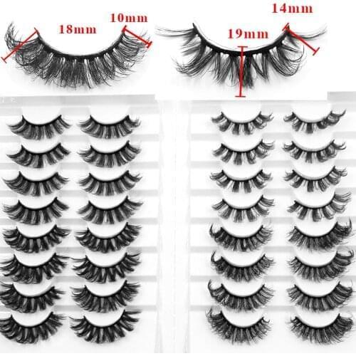 5/16pair Mink Eyelashes 3D Mink Lashes Thick HandMade Full Strip Lashes Cruelty Free Mink Lashes Reusable False Eyelashes Makeup