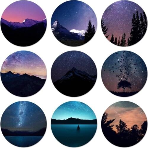 58mm Beautiful starry sky Badge Brooch Pin Accessories For Clothes Backpack Decoration gift