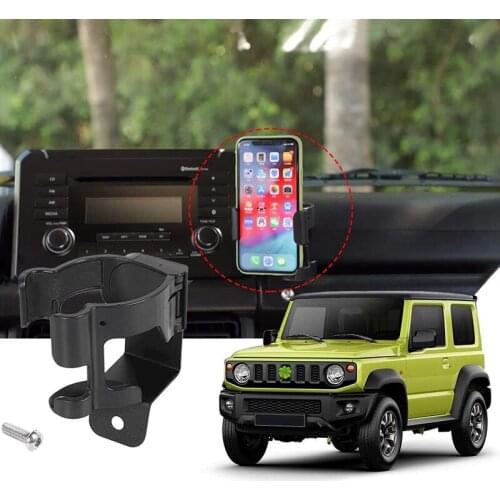 For Suzuki Jimny 2019-2021 JB74 JB64 Car Mount Phone Holder Multifunction Water Cup Drink Stand Bracket Stand GPS Mount