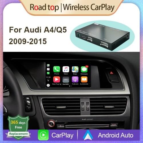 Wireless Apple CarPlay Android Auto for Audi A4 A5 Q5 2009-2017, with MirrorLink AirPlay Car Play USB HDMI Camera Functions
