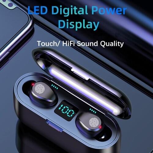 Wireless Headphones for Bluetooth 5.0 Earphones With LED Display 2000mAh Charging Box Sports Waterproof Earbuds TWS Headsets