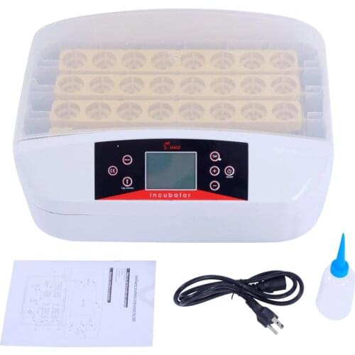 Digital Egg Incubator 32-Egg Practical Fully Automatic Poultry Incubator with Egg Candler Farm Chick Hatchery Machine